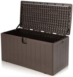 COSTWAY Auflagenbox 400L Truhe, mit Griff, 127,5 x 61,5 x 64 cm