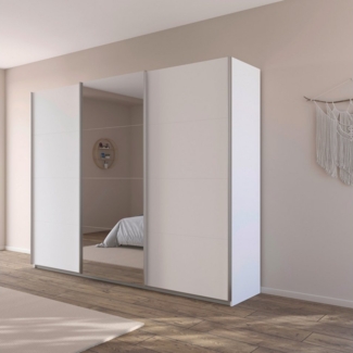 rauch Schwebetürenschrank Kleiderschrank Schrank OTTO´S CHOICE Garderobe AGORDO (in zwei Griff-Farben) Top Innenausstattung, in 4 Breiten und 2 Höhen MADE IN GERMANY