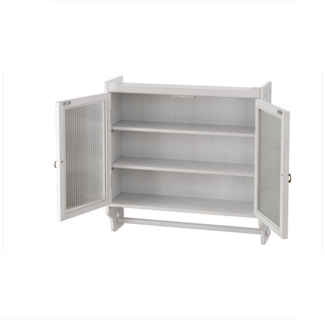 Celya Wandhängeschrank Glas-Wandregal, Hängeschrank küche, 63cm Wandregal mit Handtuchhalter für Küche und Esszimmer