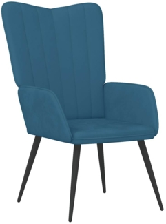 vidaXL Relaxsessel Blau Samt 327687