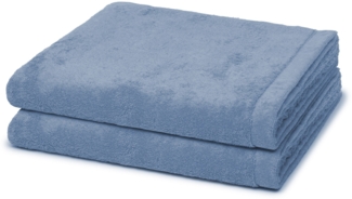 Cawö Lifestyle 2 tlg. Frottier-Set - 2 X Duschtuch (70 X 140cm) - 520 g/m2 - Sky