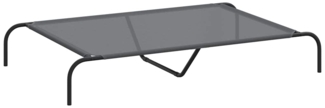 vidaXL Hundebett Erhöht Grau 130x80x20 cm Textilene und Stahl 42000844