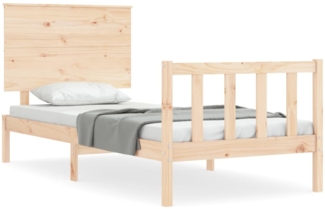 vidaXL Massivholzbett ohne Matratze 100x200 cm Kiefernholz 3193391
