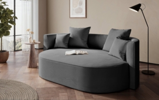 LeGer Home by Lena Gercke 2,5-Sitzer ISALIE, rundes Loungesofa, mit Kissen, perfekt gepolstert, moderne Stoffe, mit 4 Zierkissen, extra große Sitzfläche