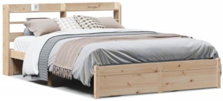 vidaXL Bettgestell mit Kopfteil ohne Matratze 150x200 cm 3306738