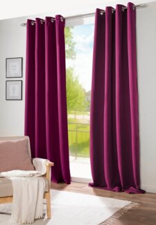 DecoHome24 Gardine Brillant, Ösen (2 St), blickdicht, blickdicht