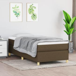 Boxspringbett Dunkelbraun 80x200 cm Stoff [3120916]