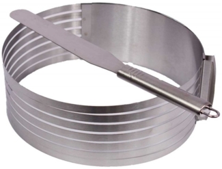 Brunbeste Brunbeste verstellbare Kuchenform mit Messer zum Schneiden von Biskuitteig für Kuchen 8410
