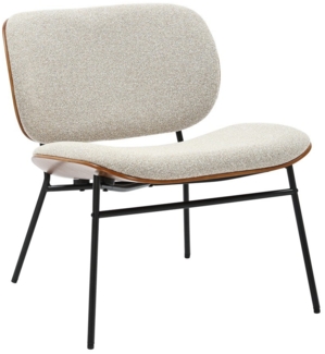 Signature Sessel aus naturfarbenem Stoff H68 cm - SERGE - Braun