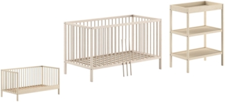 Babyzimmer Set Kara-lynn 4 Babyzimmer komplett Massivholz Buche Natur