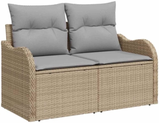 vidaXL Gartensofa Beige 121 x 62 x 69 cm Poly-Rattan 42006725