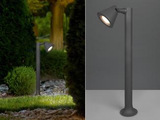 LED Sockelleuchte Spot schwenkbar in Anthrazit, Höhe 60cm, IP44