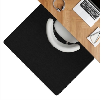 ANRO Bodenschutzmatte NEMESIS Bürostuhl Matte Teppich für Hartboden, Bodenschutz - gerollt, 1-St, Einzelpackung, geräuschdämpfend rutschfest Kurzflor 120x90cm Uni Schwarz
