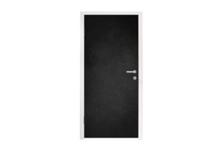 MuchoWow Türtapete Beton - Schwarz - Grau - Strukturiert - Industriell, Matt, bedruckt, (1 St), Selbstklebende Tapete, Folie für Möbel, 75x205 cm