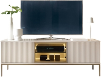 Compleo TV-Schrank LINO, TV Tisch gerifflete Front, Fernsehschrank Modern Wohnzimmer