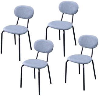 HTI-Living Anella Grau 4er-Set Stuhl