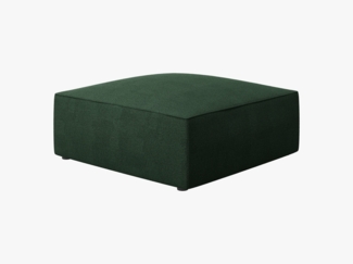 Micadoni Hocker Ruby 1-Sitzer Strukturierter Stoff Ottawa Grün