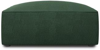 Micadoni Pouf Hocker Ruby | Bezug Green | Beinfarbe Black Plastic