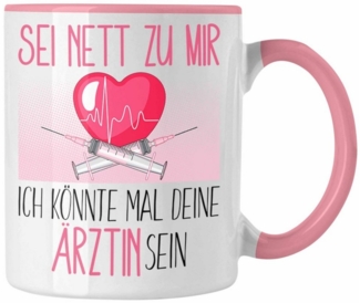 Trendation Tasse Ärztin Studium Ausbildung Tasse Geschenk Medizin Geschenkidee Sei Nett