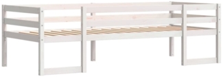 vidaXL Kinderbett Weiß 90x200 cm Massivholz Kiefer 846865