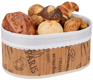Bambus Brotkorb mit Stoffeinsatz 10042385