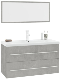 vidaXL 3-tlg. Badmöbel-Set Betongrau 3152851