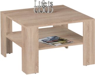 Stella Trading 'Joker Mini' Couchtisch mit Ablage, Eiche Sonoma, 70 x 44 x 70 cm