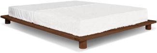 Marior HOME 'CONE' Doppelbett, 180x200, Buchenholz, Nussbaum