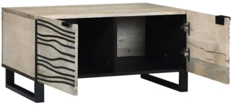 vidaXL Couchtisch Beige und Schwarz 80 x 50 x 40 cm 4017977