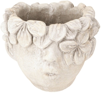 Viana Übertopf Pflanzkopf Blumentopf Mädchen Beton Deko Vase H13,5cm