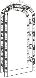 Gartenbogen, Pflanzenbogen Schwarz 116x45x240 cm Stahl j430p