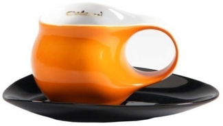 Colani Espressotasse Luigi Colani Espressotasse + Untertasse, groß, Porzellan, Kaffeeserie "ab ovo"