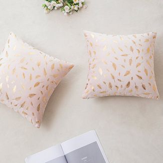 Rosnek Kissenbezug Samt, Doppelseitig, für Weihnachten Sofa Bett Dekoration, (2 Stück)