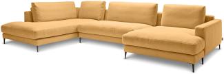 Polsterecke SANSIBAR RÖMÖ U-F 223x170 cm gelb Ecksofa Wohnlandschaft Eckcouch
