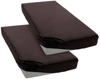 my home Spannbettlaken 232LAPHYSALIS, Jersey, Gummizug: rundum, (2 Stück), 100% Baumwolle, Matratzen bis 18 cm Höhe, Bettlaken, Spannbetttuch