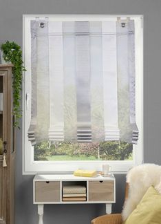 Clever-Kauf-24 Raffrollo Bändchenraffrollo Pasek, mit Ösen, ohne Bohren