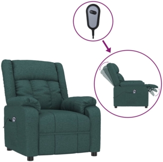 vidaXL Relaxsessel Elektrisch Dunkelgrün Stoff 3143573