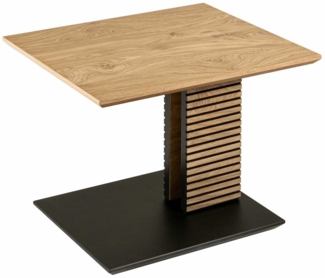 Beistelltisch höhenverstellbar Cleo 55x47x47 Furnier Schwarz/Wildeiche