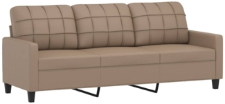 vidaXL 3-Sitzer-Sofa Cappuccino-Braun 180 cm Kunstleder 359126