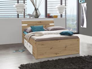 Bett >Isobel< in Artisan Eiche - 145x97x205cm (BxHxT)