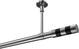 Gardinenstangen-Set Sonette Mavell 100 cm, 1-läufig, 20 mm Ø Chrom