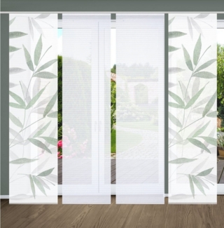 HOME in green Schiebegardine HOME in green RANDOW Schiebegardine recyceltes Polyester, 245x60 cm, (4 St), Polyester (recycelt) Polyester