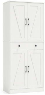 COSTWAY Vorratsschrank Küchenbuffet mit verstellbarem Regal, Schublade weiß