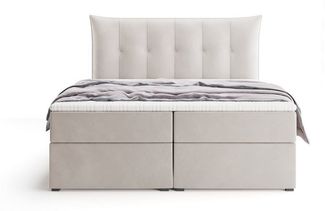 Labett Boxspringbett mit Bettkasten & H3/H4 Matratze PREMIUM 10, 160x200 180x200 200x200 (2 Bettkästen, Topper), 7-Zonen Taschenfederkernmatratze H3 oder H4