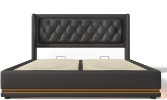 ComfortXL Polsterbett-BB596, Massivholz, Schwarz, 210x170x101cm