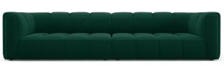 Micadoni Modulares Sofa Serena 4-Sitzer Samtstoff Flaschengrün