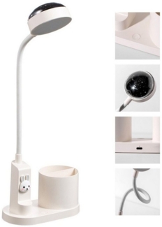 DOPWii LED Schreibtischlampe LED-Stifthalterleuchte, dimmbare Projektion verstellbarer Lichtmast