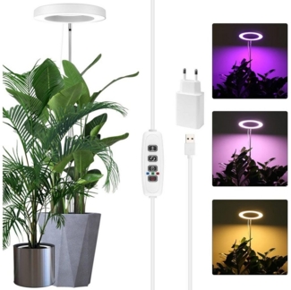 Laybasic Pflanzenlampe LED Vollspektrum Pflanzenlicht,72LED Zimmerpflanzen Grow Lampe Winter, 3/9/12H Timer