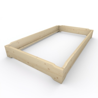 Stapelbett Holzbett (Fichte) "Gäste-Edi" 120 x 220cm 27cm Gästebett Jugendbett