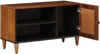 vidaXL TV-Schränk mit Tür Walnuss 80 x 33 x 46 cm Massivholz Mango 4018239